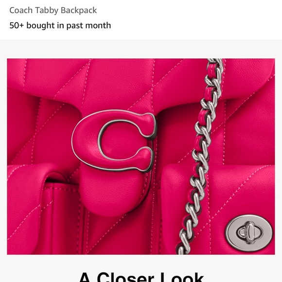 Just purchased COACH never used Tabby backpack with cover - Picture 4 of 6